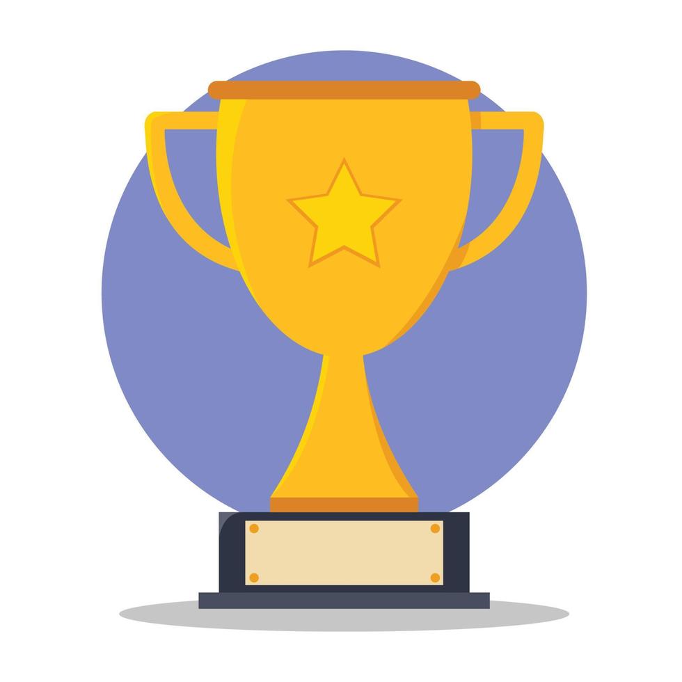 Trophy Vector Flat Style Illustration