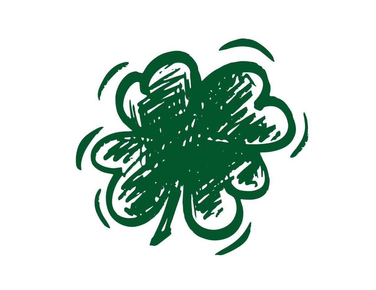 St. Patrick's Day. Retro Style Emblems leaf clover. vector