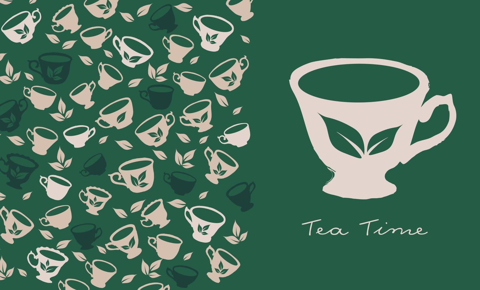 Tea Time. Hand drawn a cup of tea. vector