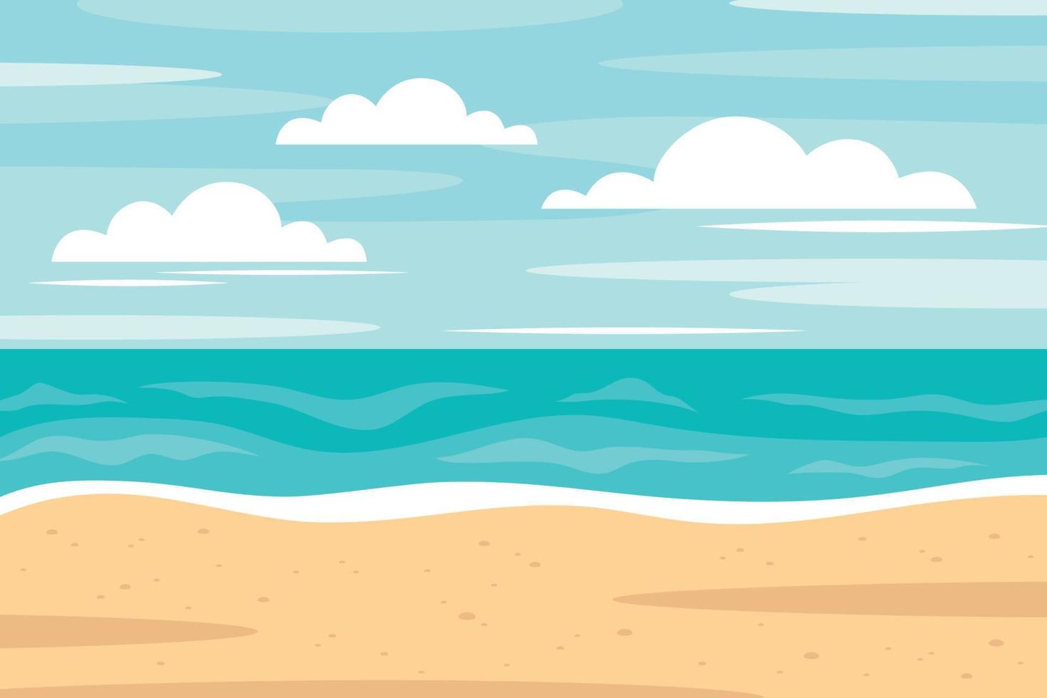 tropical summer beach shore vector illustration background