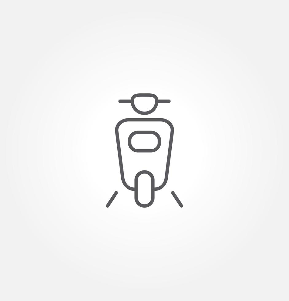moped icon vector illustration logo template for many purpose. Isolated on white background.