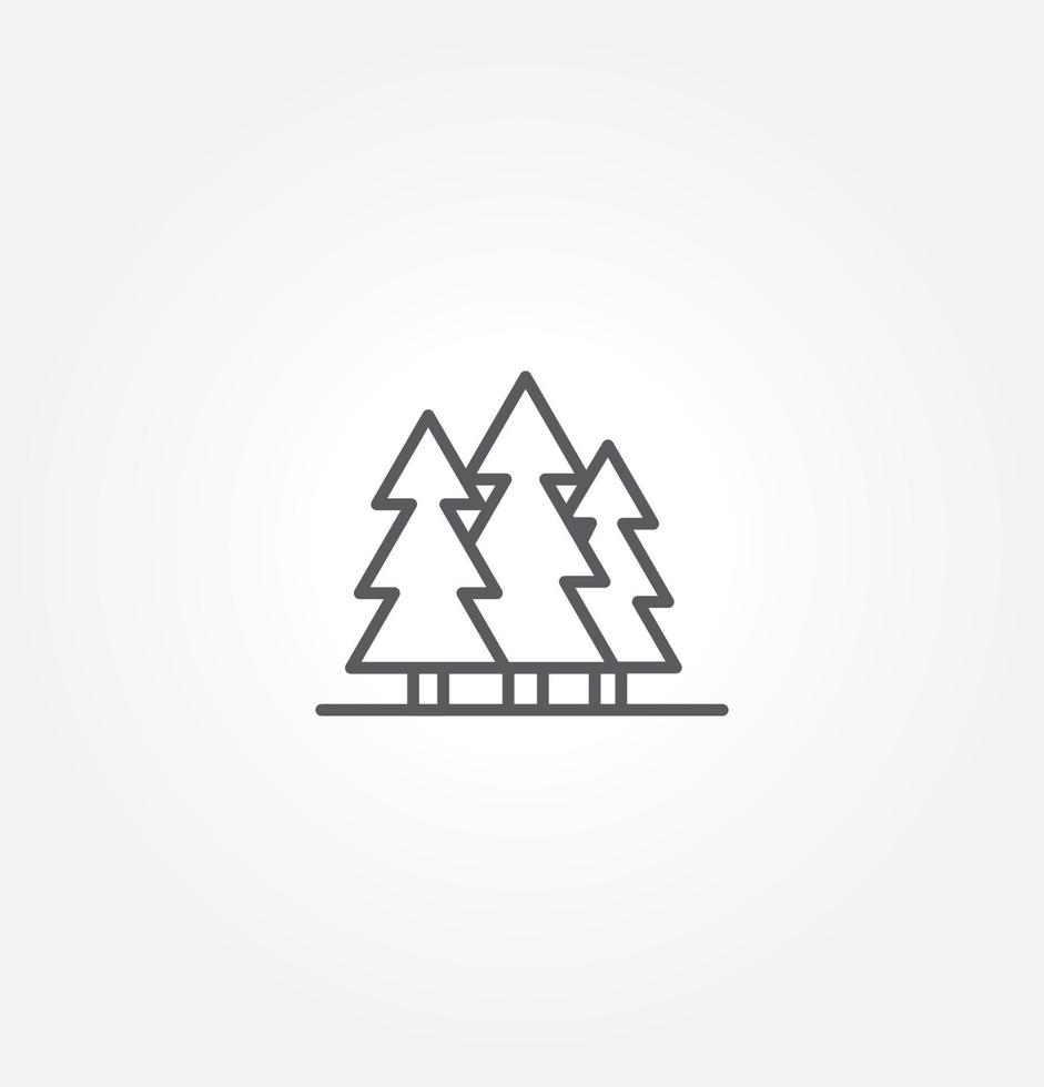 plantilla de logotipo de ilustración de vector de icono de árbol para muchos propósitos. aislado sobre fondo blanco.