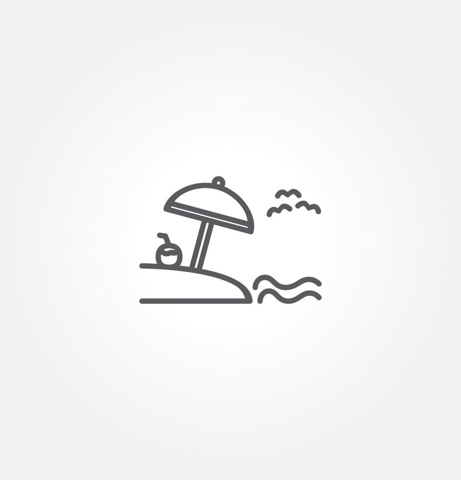 plantilla de logotipo de ilustración de vector de icono de playa para muchos propósitos. aislado sobre fondo blanco.