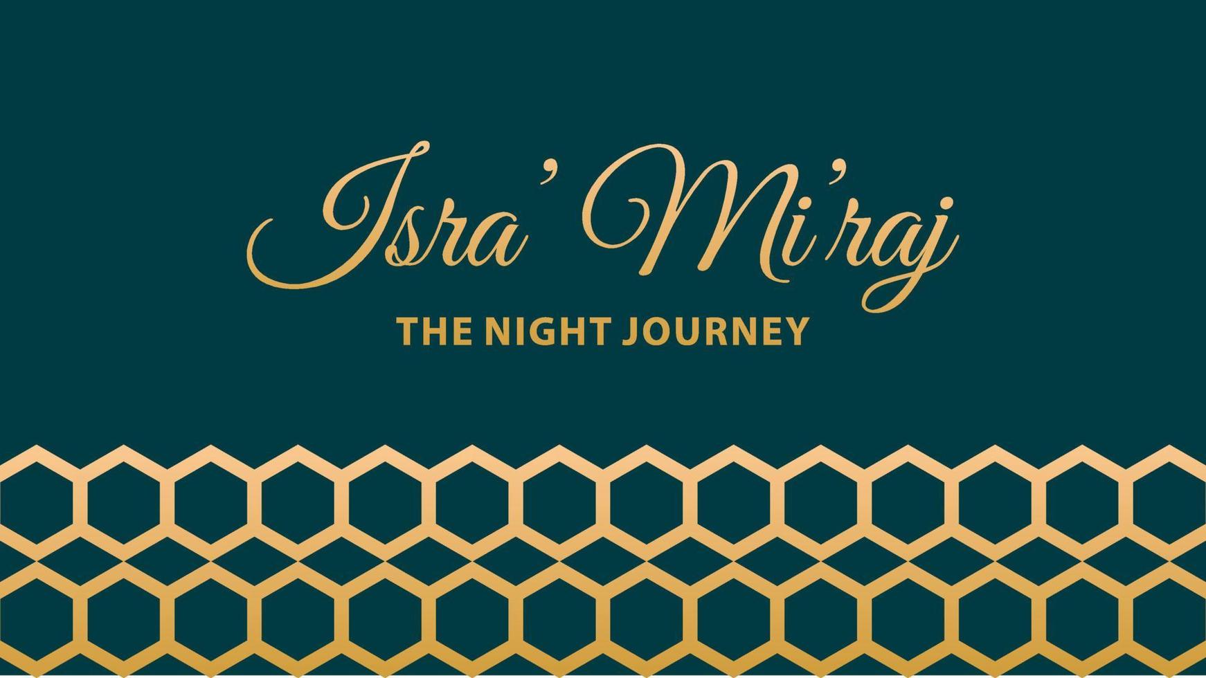 Luxury Isra  Miraj 2023  Islamic background. vector