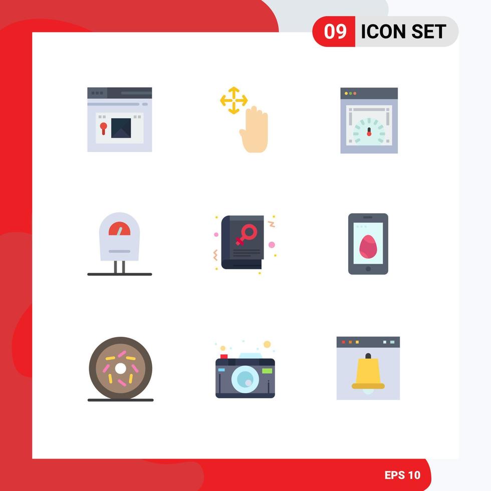 Stock Vector Icon Pack of 9 Line Signs and Symbols for read book dashboard parking machine Editable Vector Design Elements
