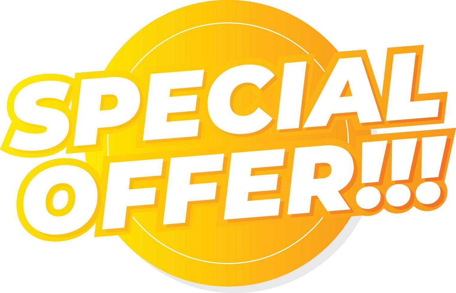 Special offer sale banner vector design isolated on transparent background, discount label and sticker for media promotion