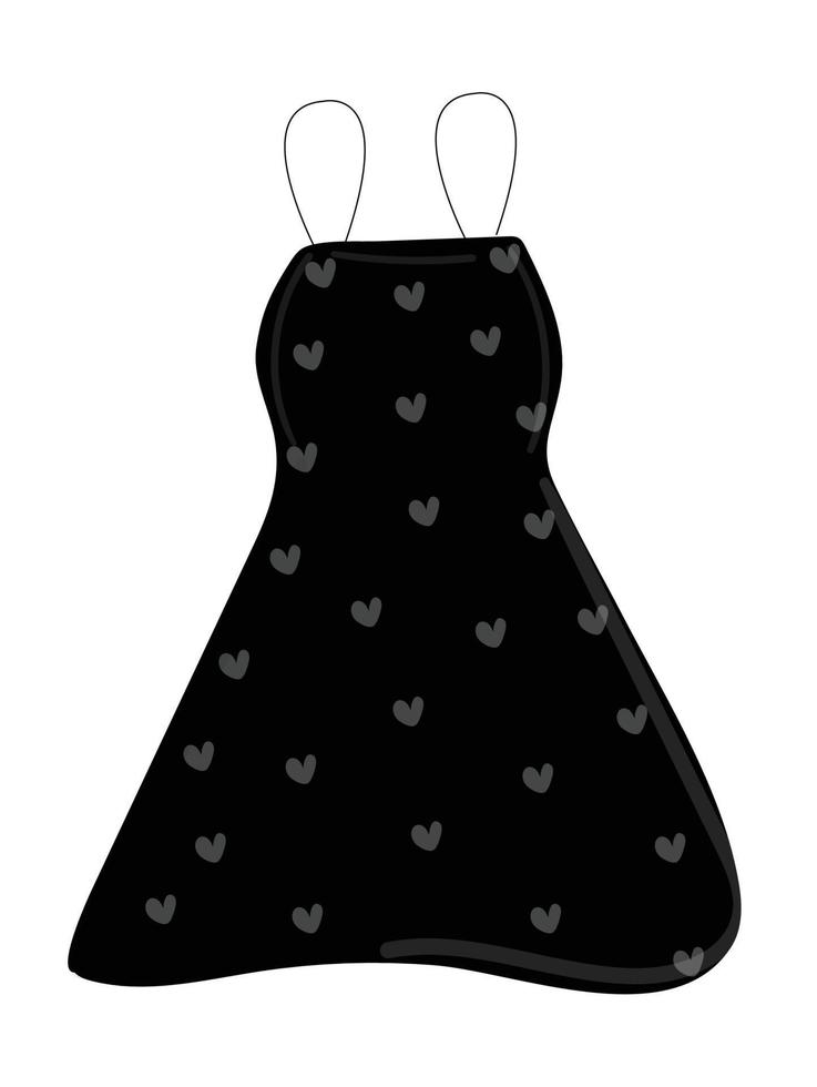 lindo vestido femenino aislado sobre fondo blanco vector libre