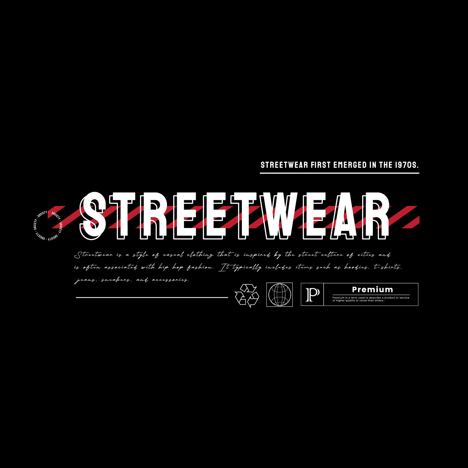 Premium Vector  Streetwear urban fashion template for printing