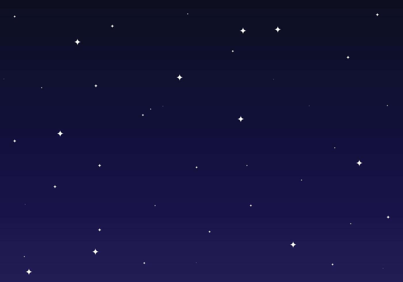eps10 ilustración vectorial de una noche oscura que brilla en el cielo estrellado, fondo espacial azul oscuro con estrellas vector