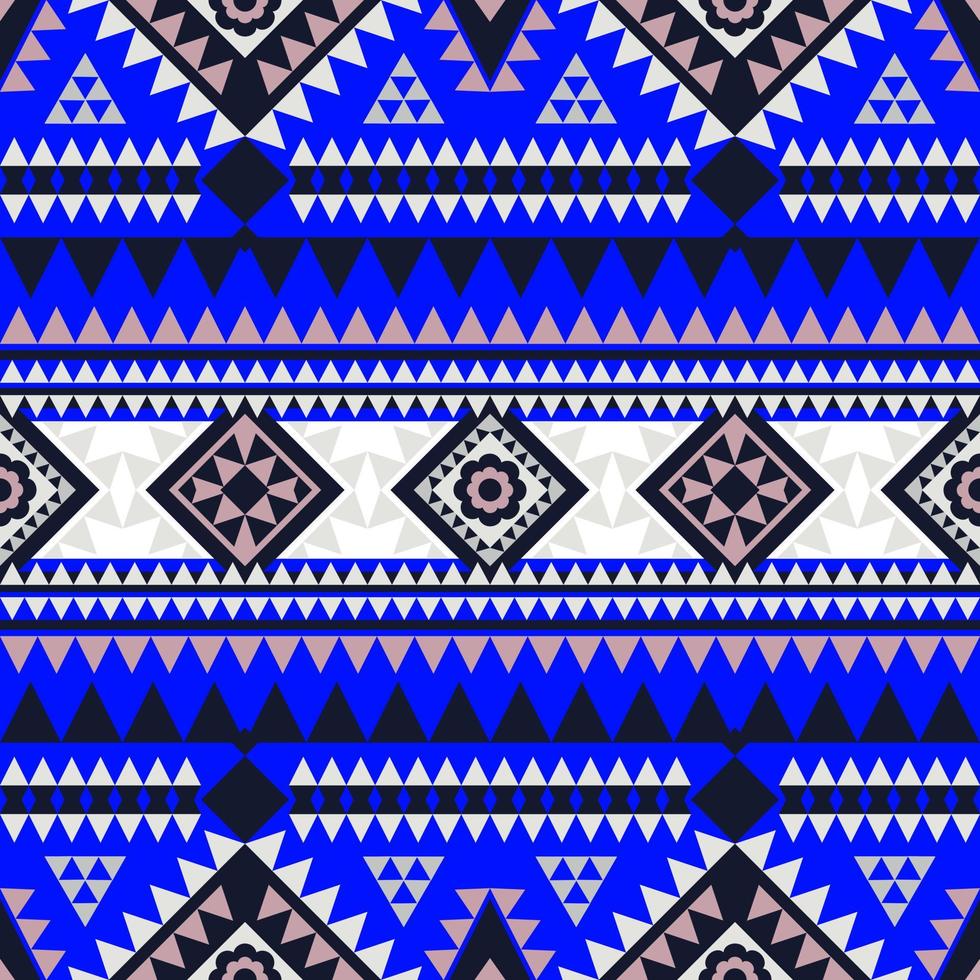 Geometric ethnic pattern with square triangle diagonal abstract ornament design for clothing fabric textiles printing, handcraft, embroidery, carpet, curtain, batik, wallpaper wrapping, vector drawing