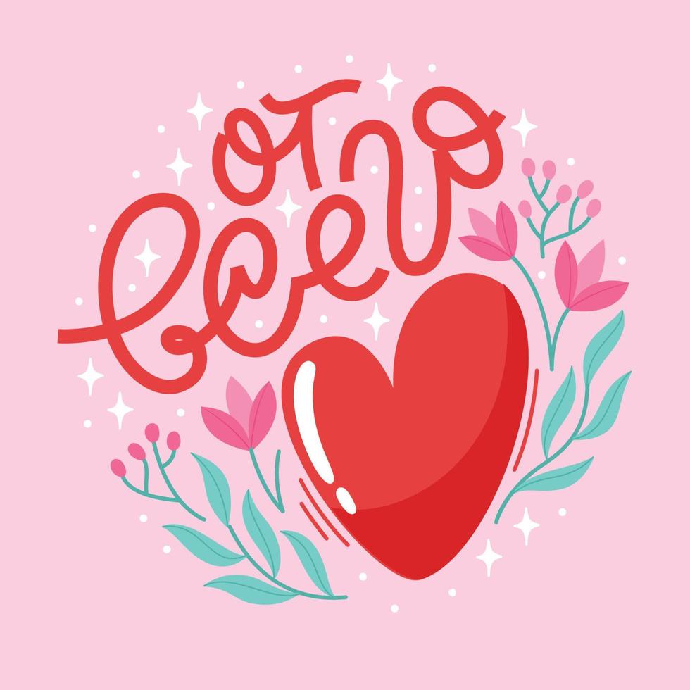 Valentine day illustration with flowers, hearts and gifts for Valentine Day vector