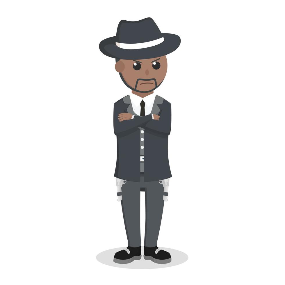 jefe de la mafia africana vector