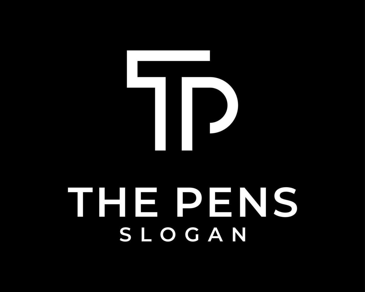 Letter TP PT Initials Simple Line Minimal Minimalist Modern Monogram Vector Logo Design