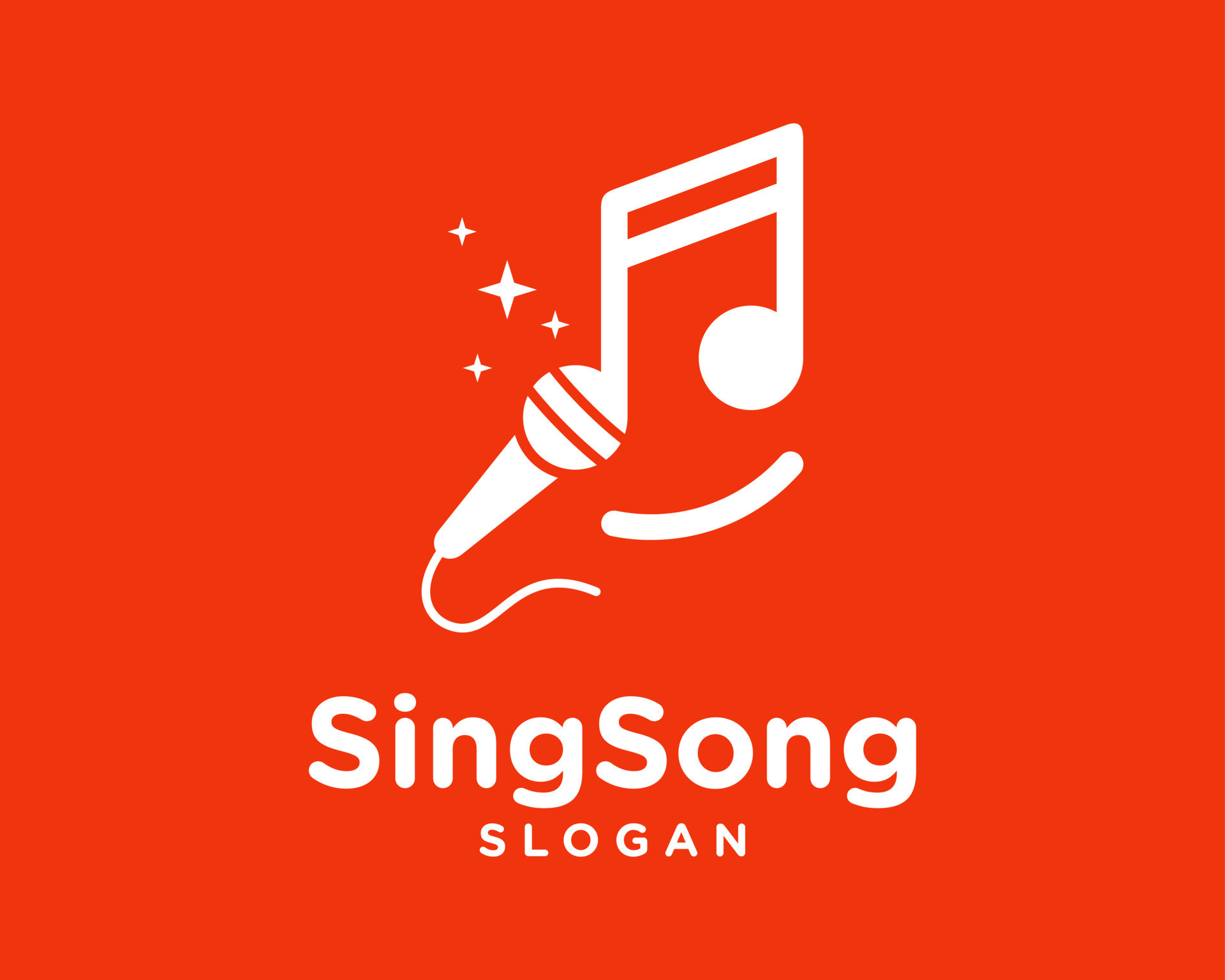 Music Note Musical Sound Song Sing Karaoke Singer Mic Happy Funny Sparkle Shiny Vector Logo