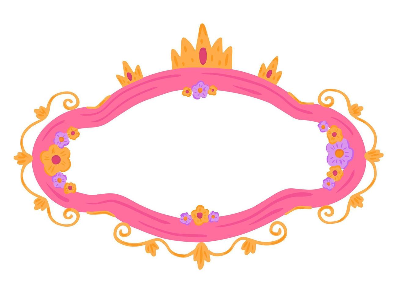 princess mirrow with crown vector