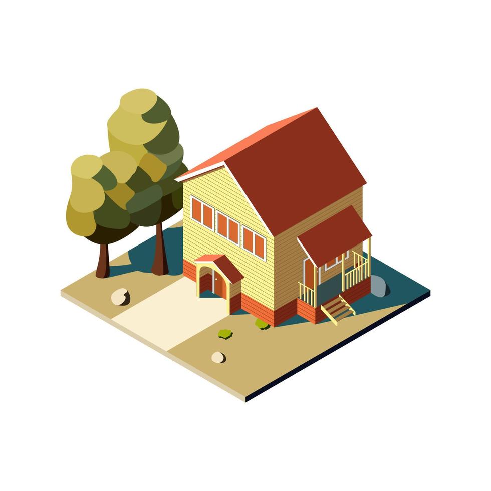 Isometric house vector