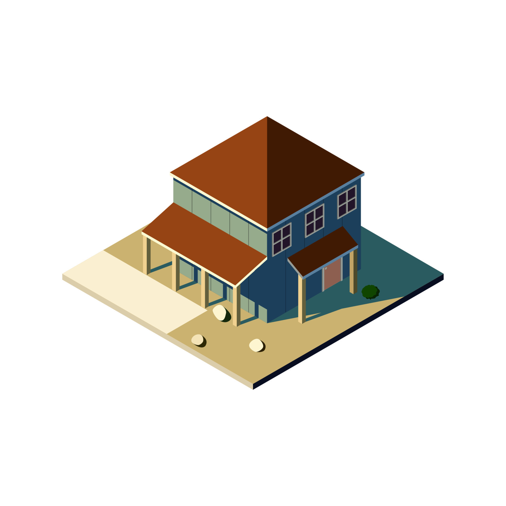 Isometric house vector 17764374 Vector Art at Vecteezy