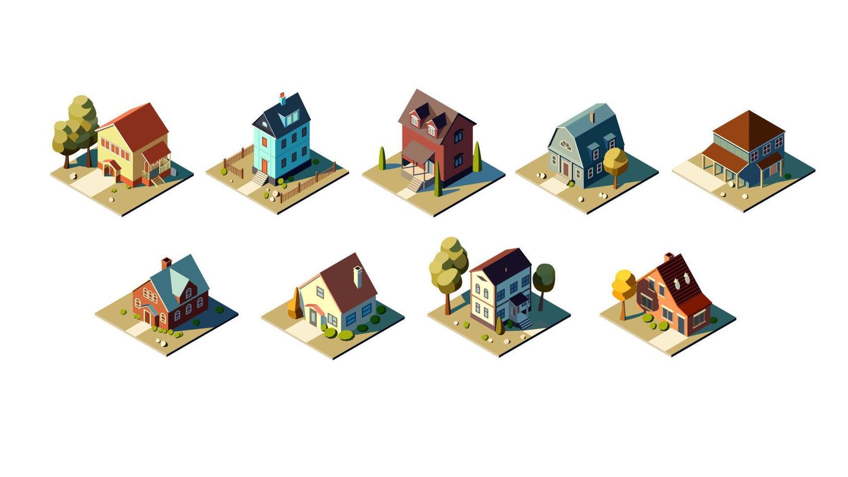 Isometric house vector