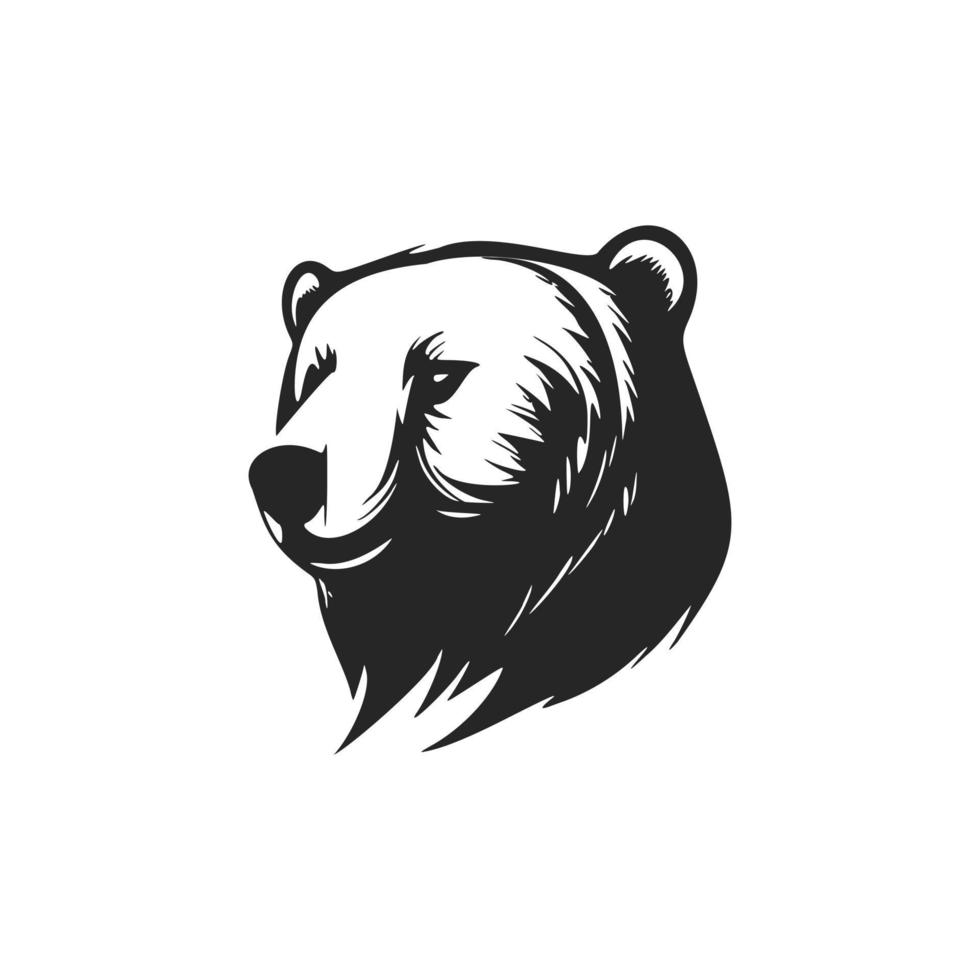 Elegant black and white bear logo Ideal for a wide range of industries. vector