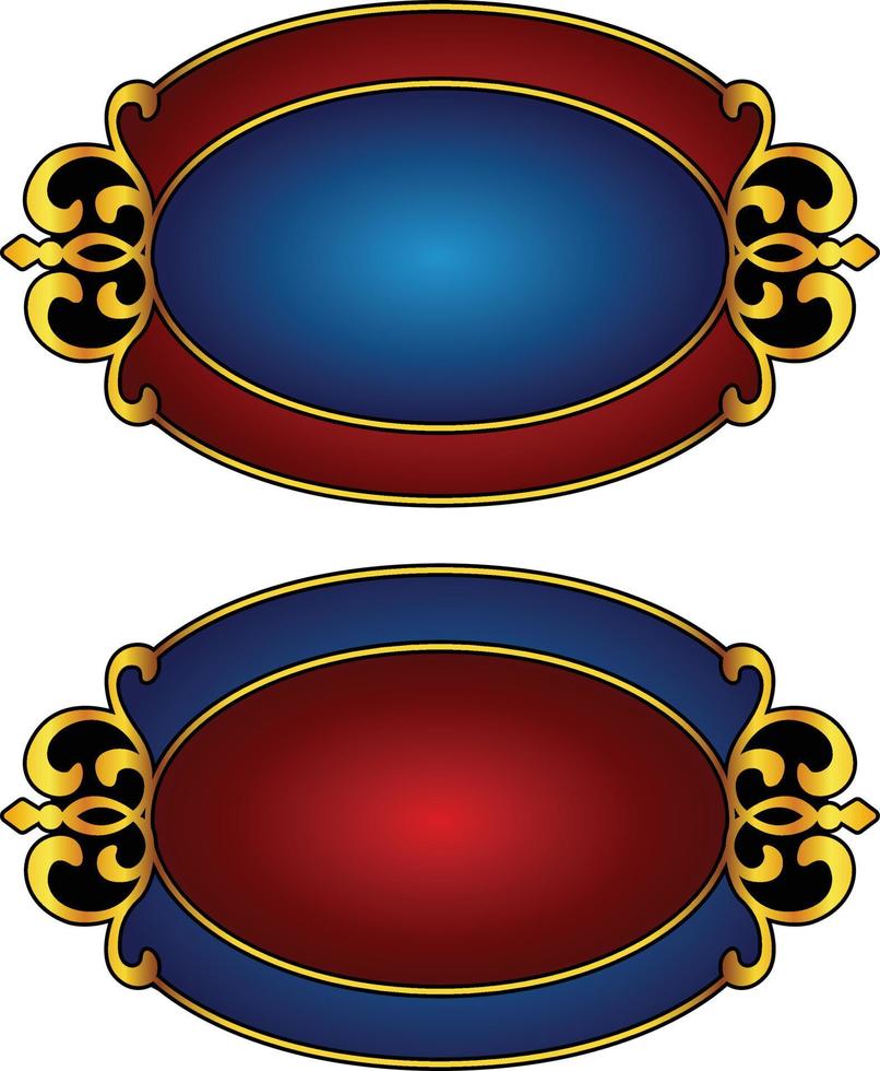 conjunto de marco de título de banner islámico árabe dorado de lujo png fondo transparente cuadro de texto dorado imágenes de diseño vectorial vector