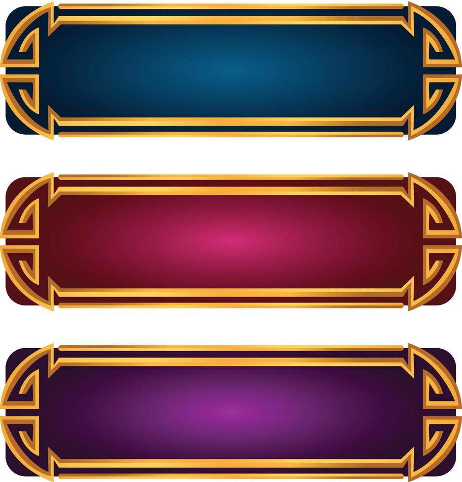 Set Of Luxury Golden Arabic Islamic Banner Title Frame Png Transparent Background Gold Text Box Vector Design Images