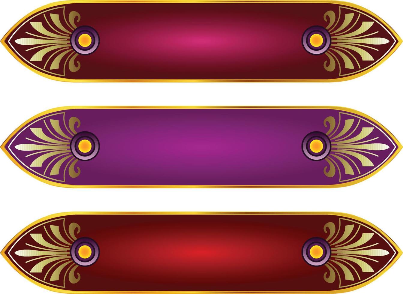 Set Of Luxury Golden Arabic Islamic Banner Title Frame Png Transparent Background Gold Text Box Vector Design Images