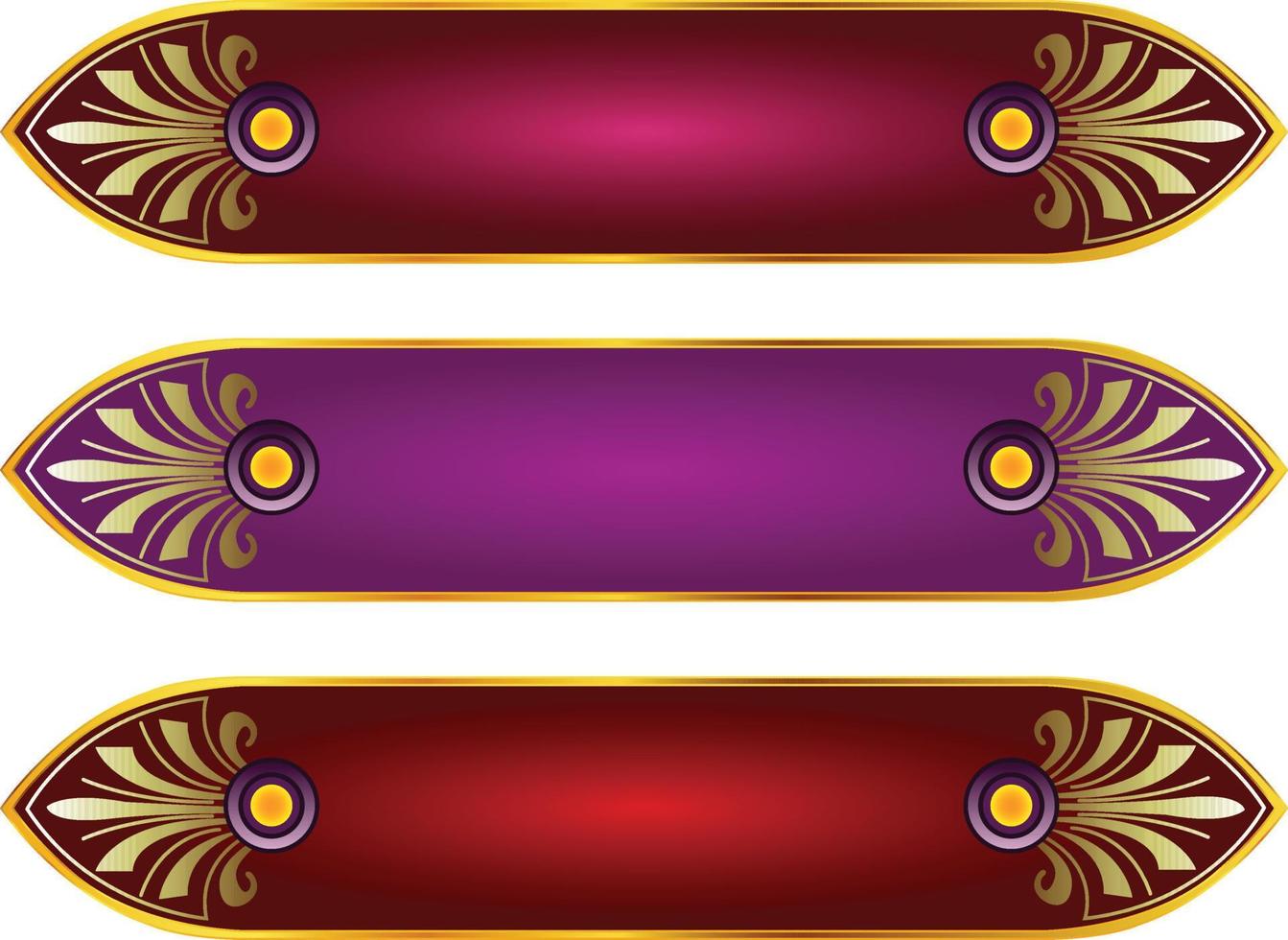 conjunto de marco de título de banner islámico árabe dorado de lujo png fondo transparente cuadro de texto dorado imágenes de diseño vectorial vector