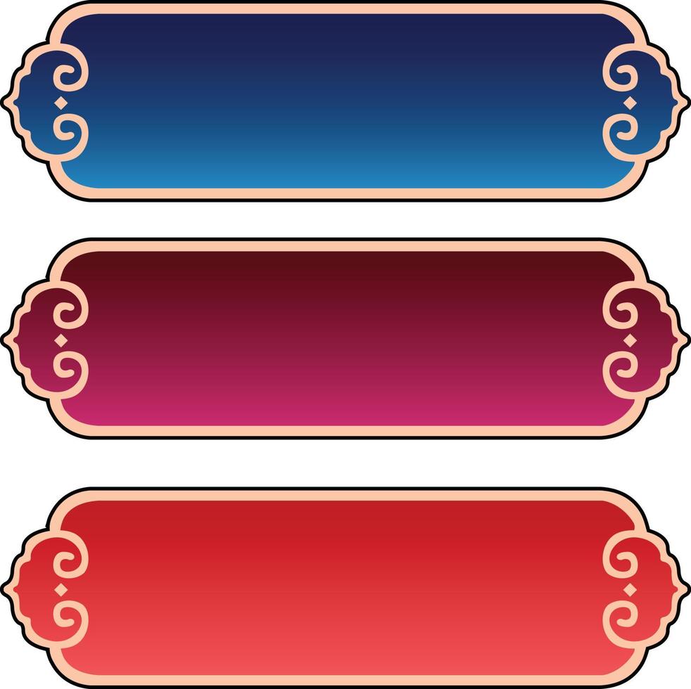 conjunto de marco de título de banner islámico árabe dorado de lujo png fondo transparente cuadro de texto dorado imágenes de diseño vectorial vector