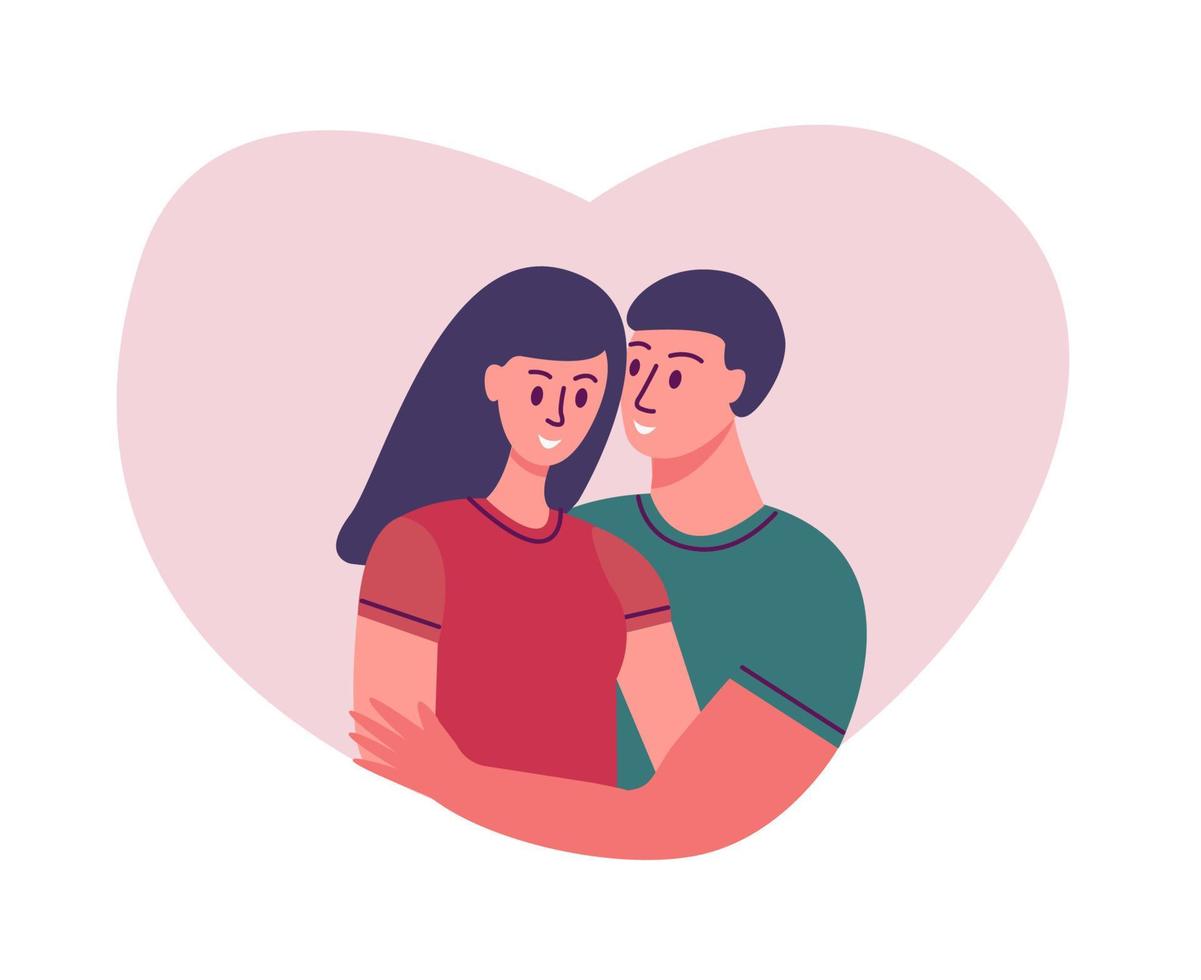 una pareja enamorada. relaciones amorosas, unión. vector