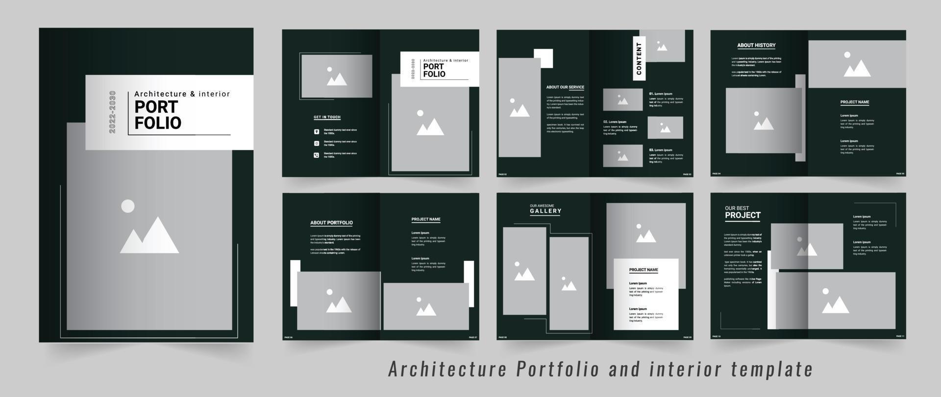 Architecture and Interior Portfolio professional Architecture and interior Portfolio vector