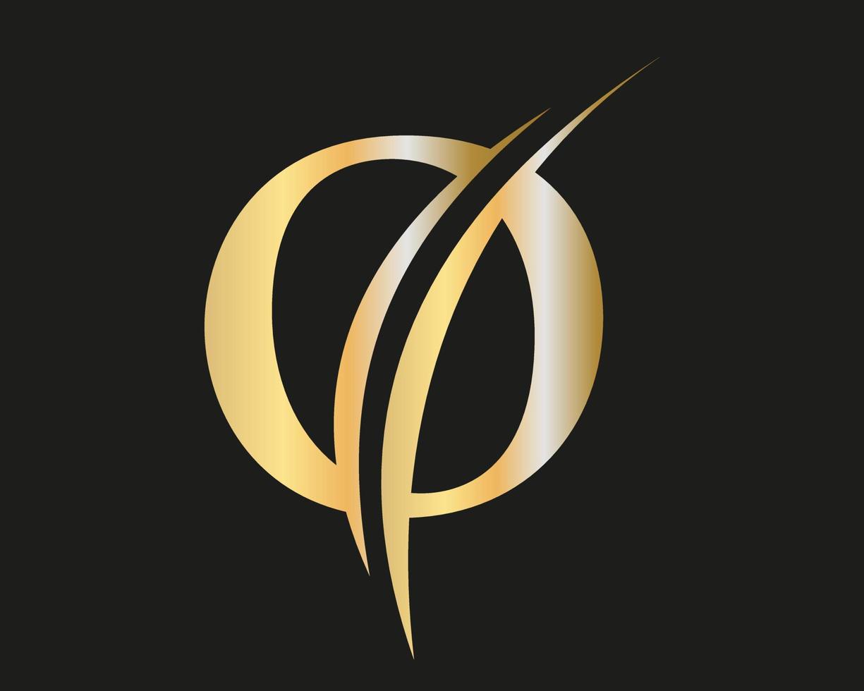 Initial monogram letter O logo with luxury concept vector