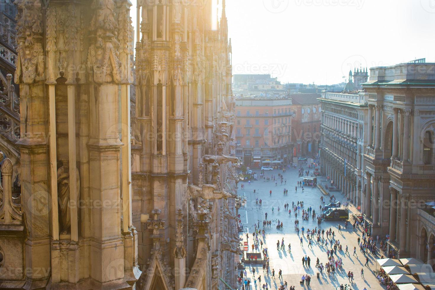 Rooftop of Duomo cathedral, Milan, Italy photo