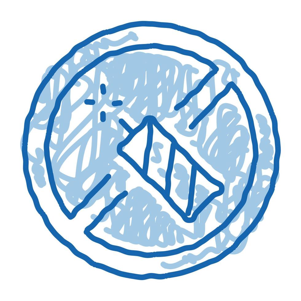 firework crossed out sign doodle icon hand drawn illustration vector