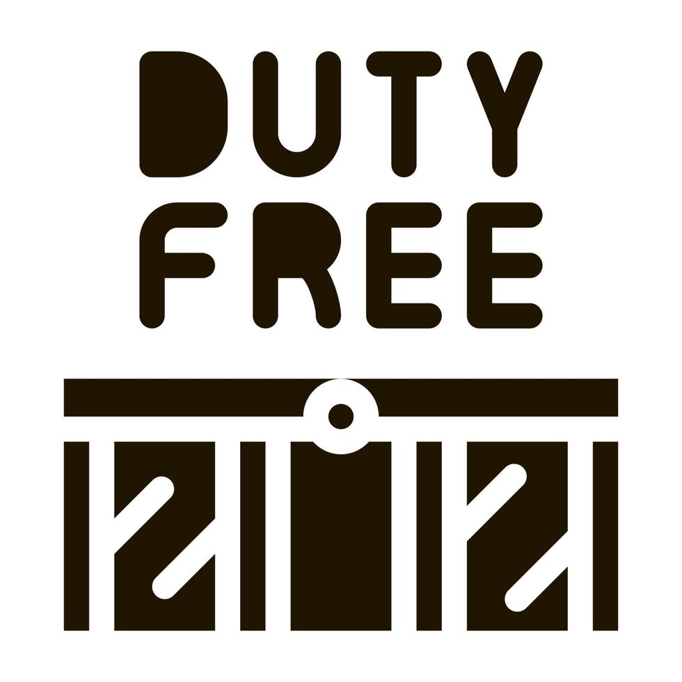 entrance to duty free shop icon Vector Glyph Illustration