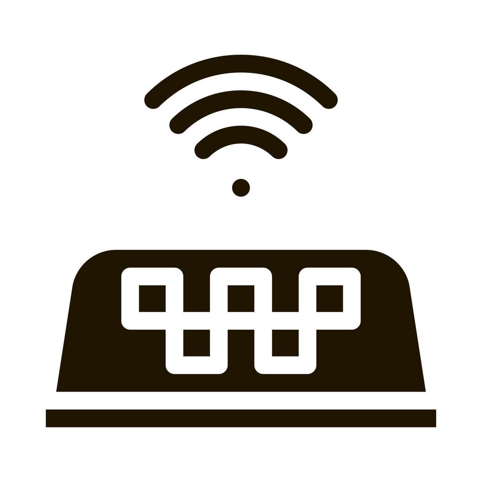Presence of Wi-Fi in Taxi Online Icon Vector Illustration
