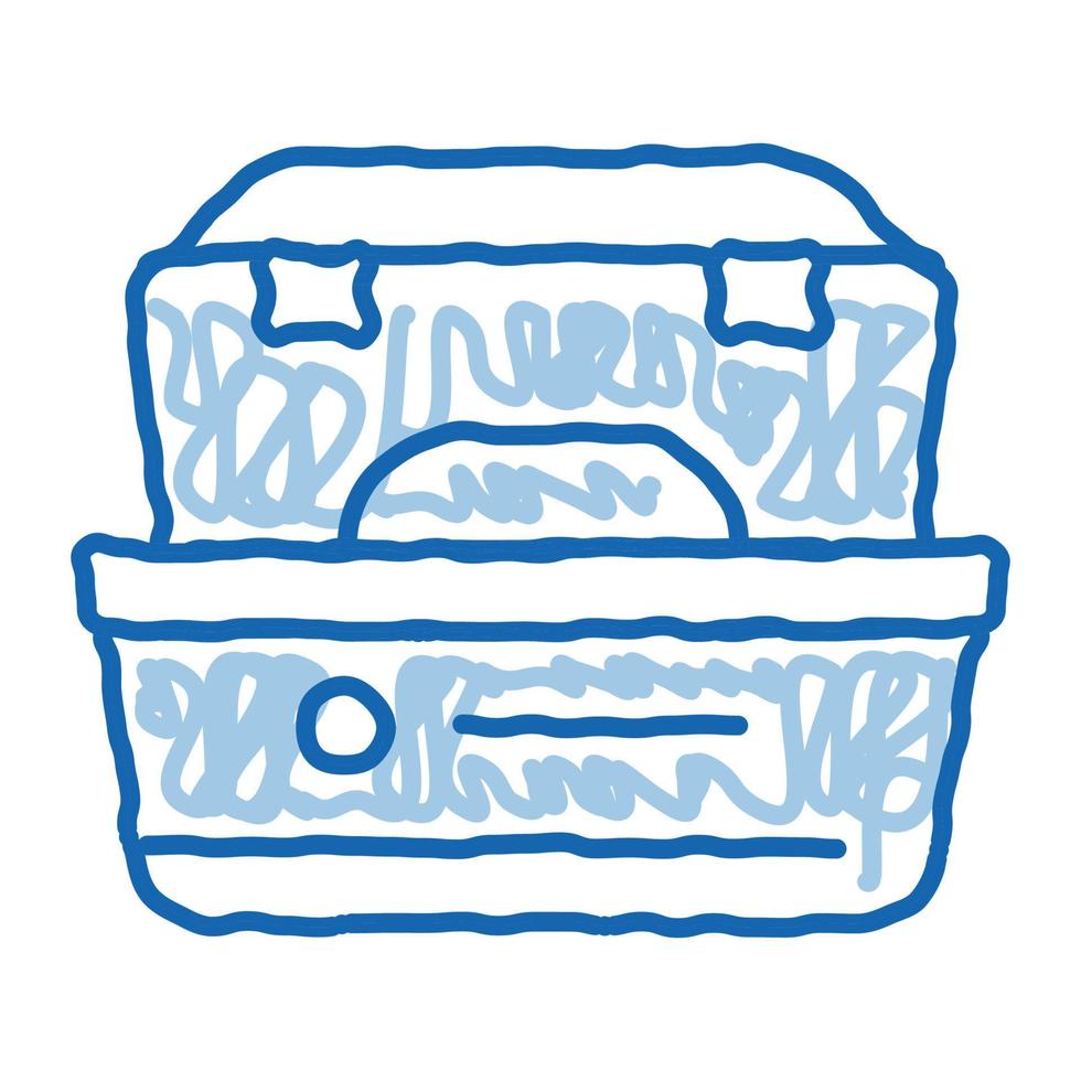 boxes trays doodle icon hand drawn illustration vector