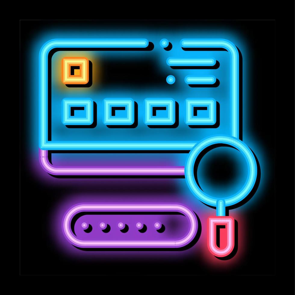 Credit Card Study neon glow icon illustration vector