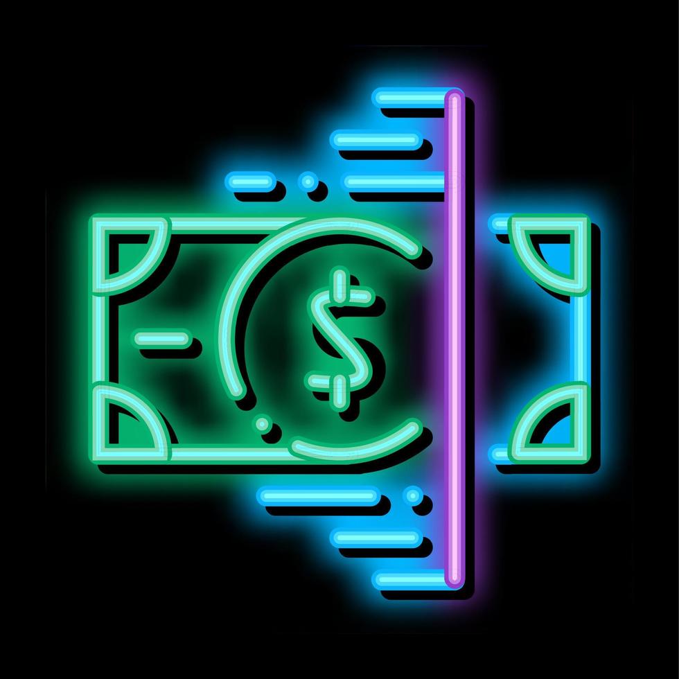 Currency Checking Tape neon glow icon illustration vector