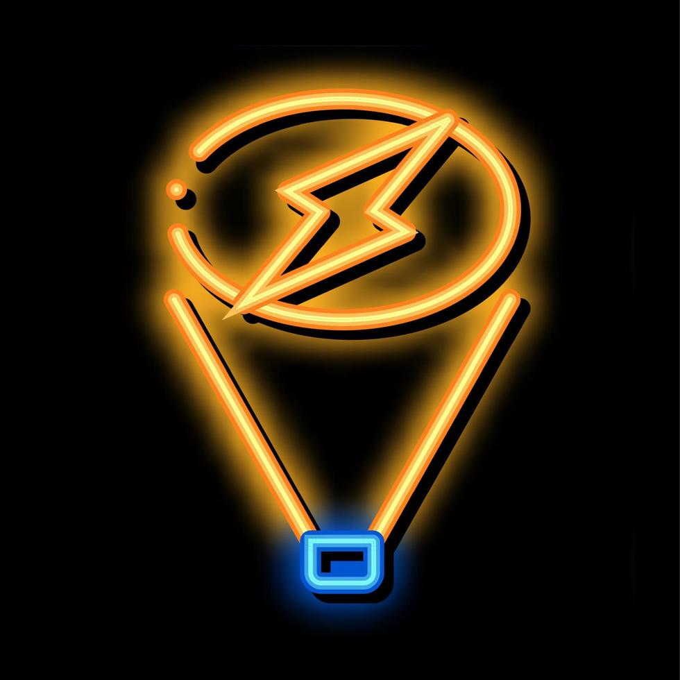 Floodlight Give Signal neon glow icon illustration vector