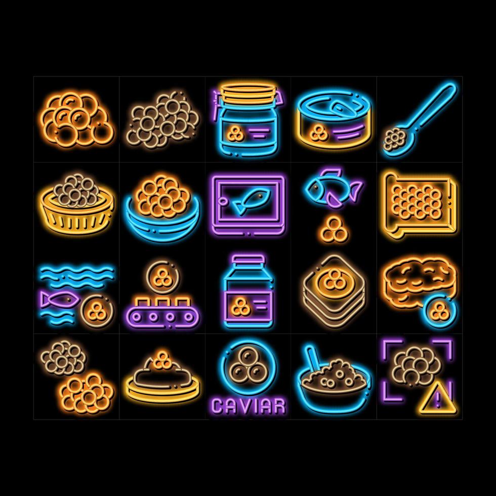 Caviar Seafood Product neon glow icon illustration vector