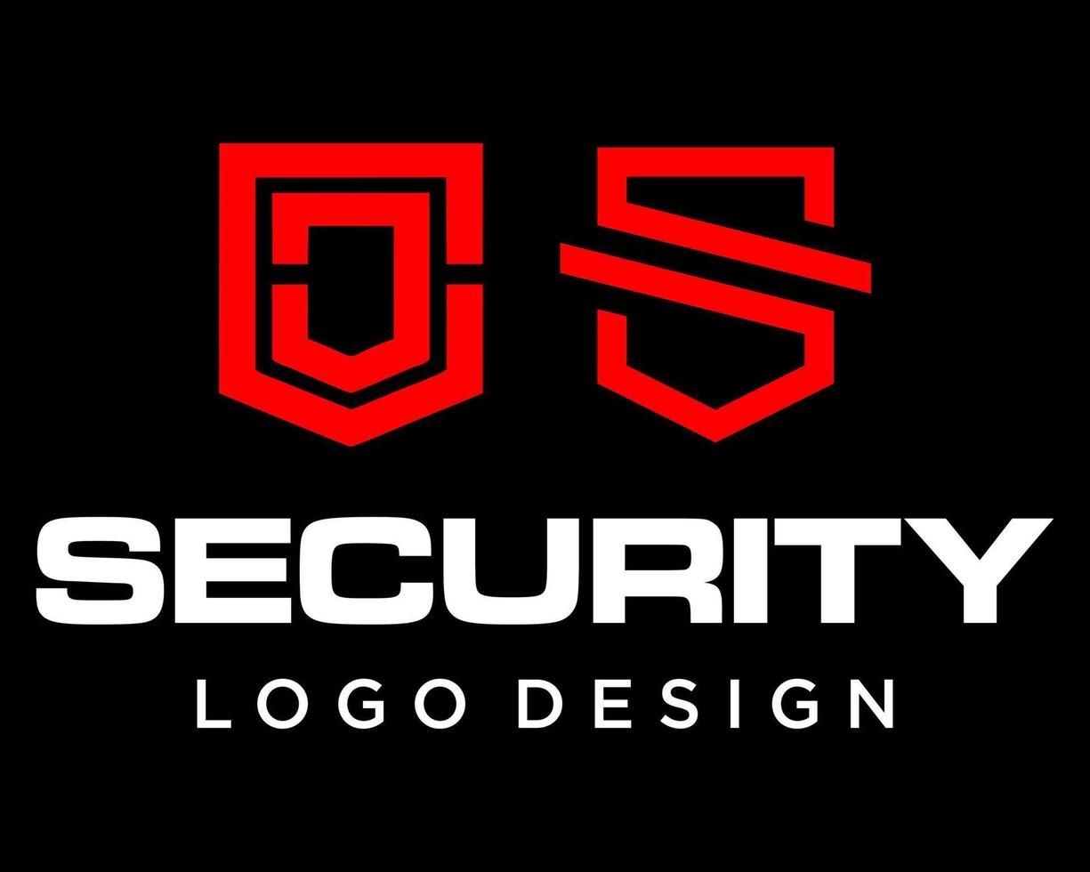 CS letter monogram security technology logo design. vector