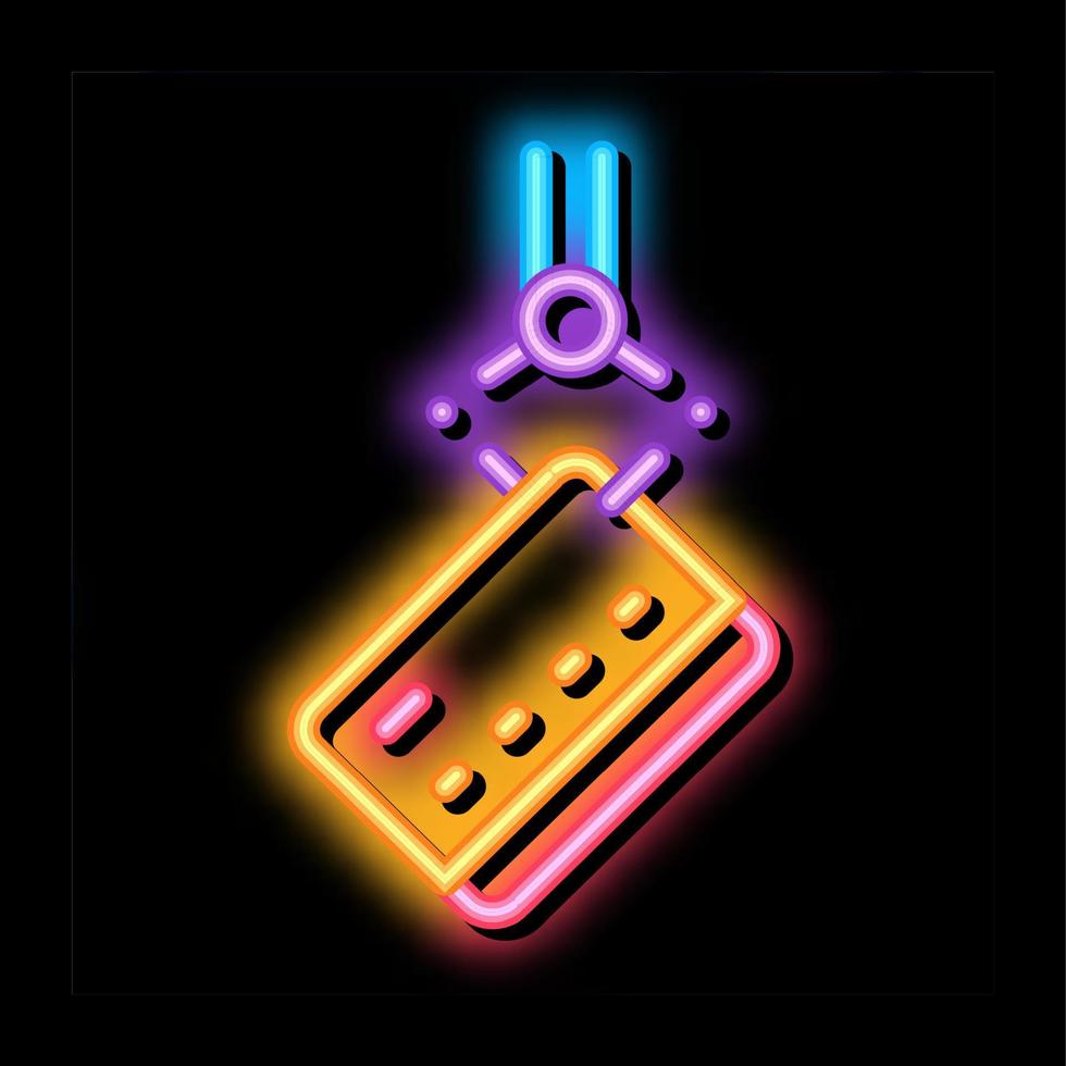 Credit Card Theft neon glow icon illustration vector
