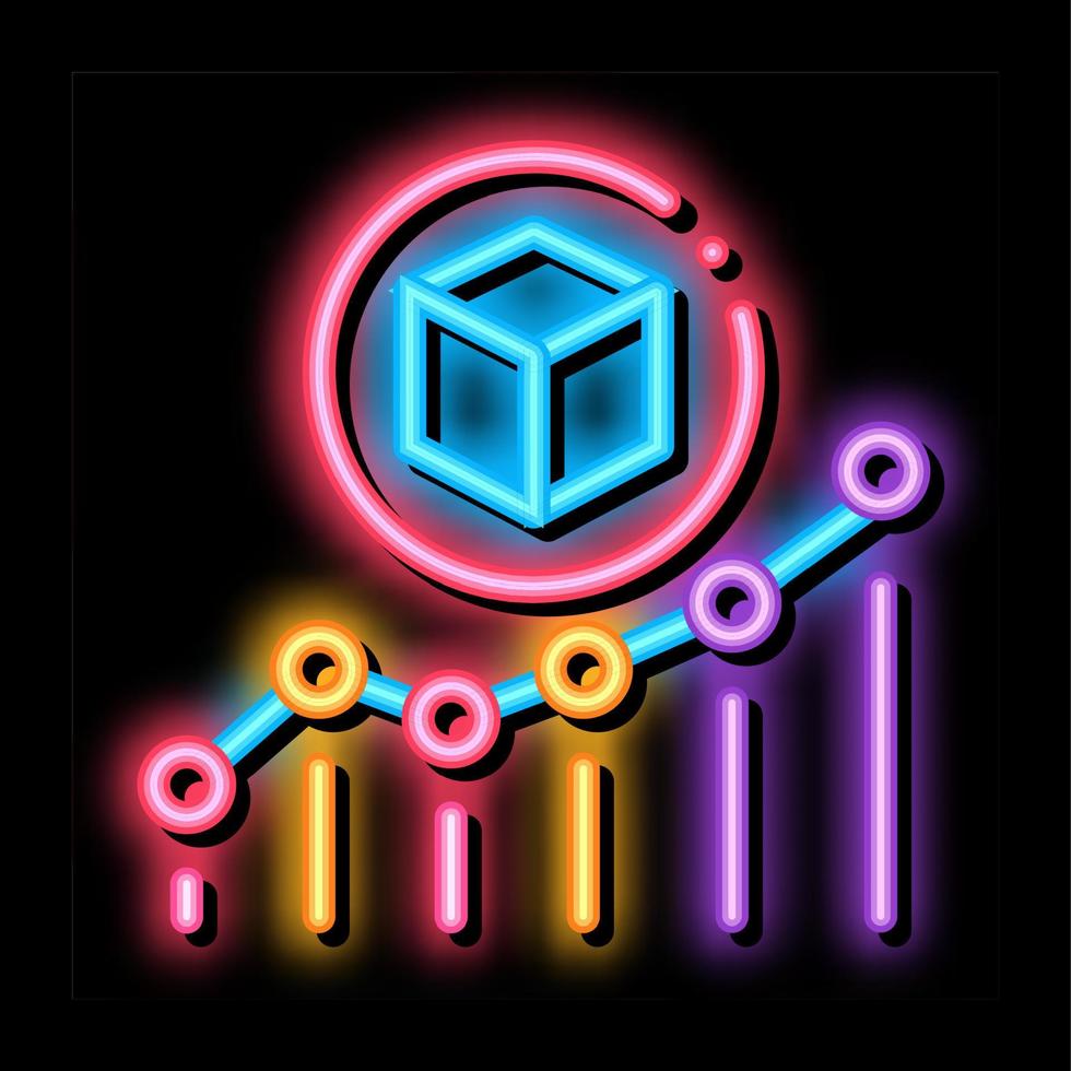 parcel pick-up points neon glow icon illustration vector