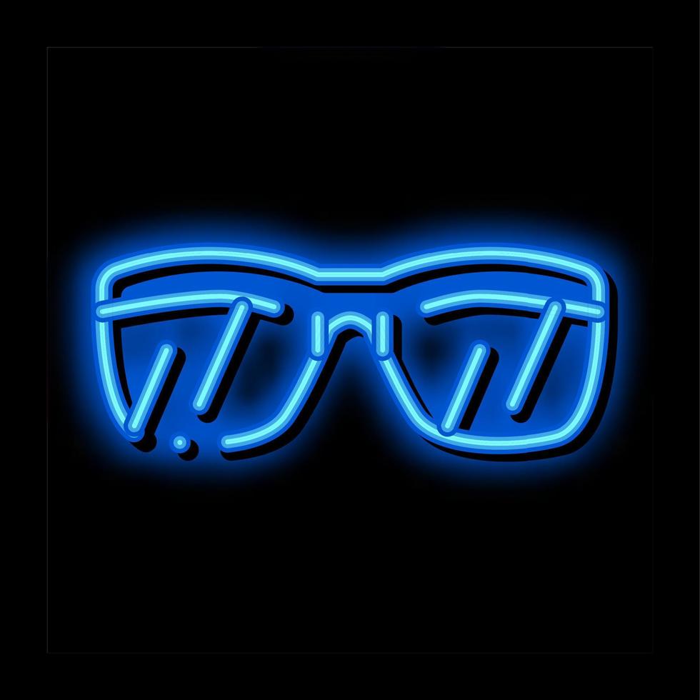 Sunglasses neon glow icon illustration vector