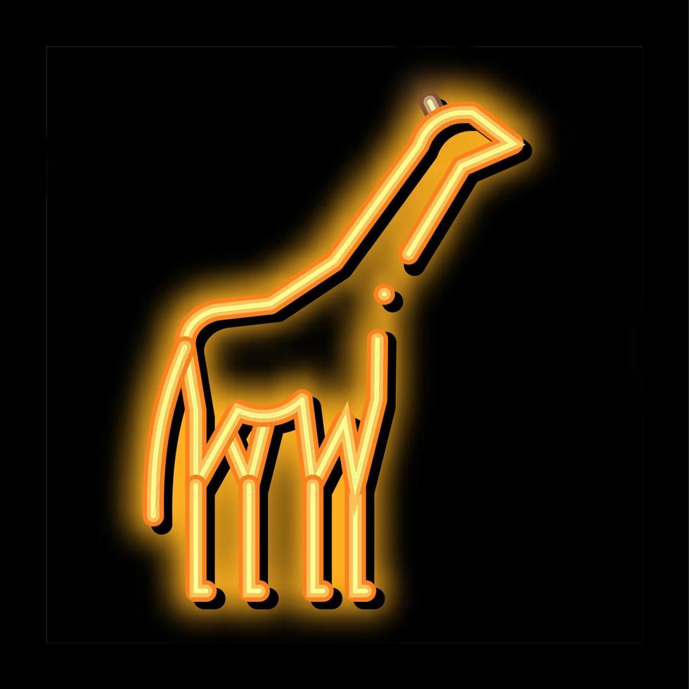 Giraffe neon glow icon illustration vector