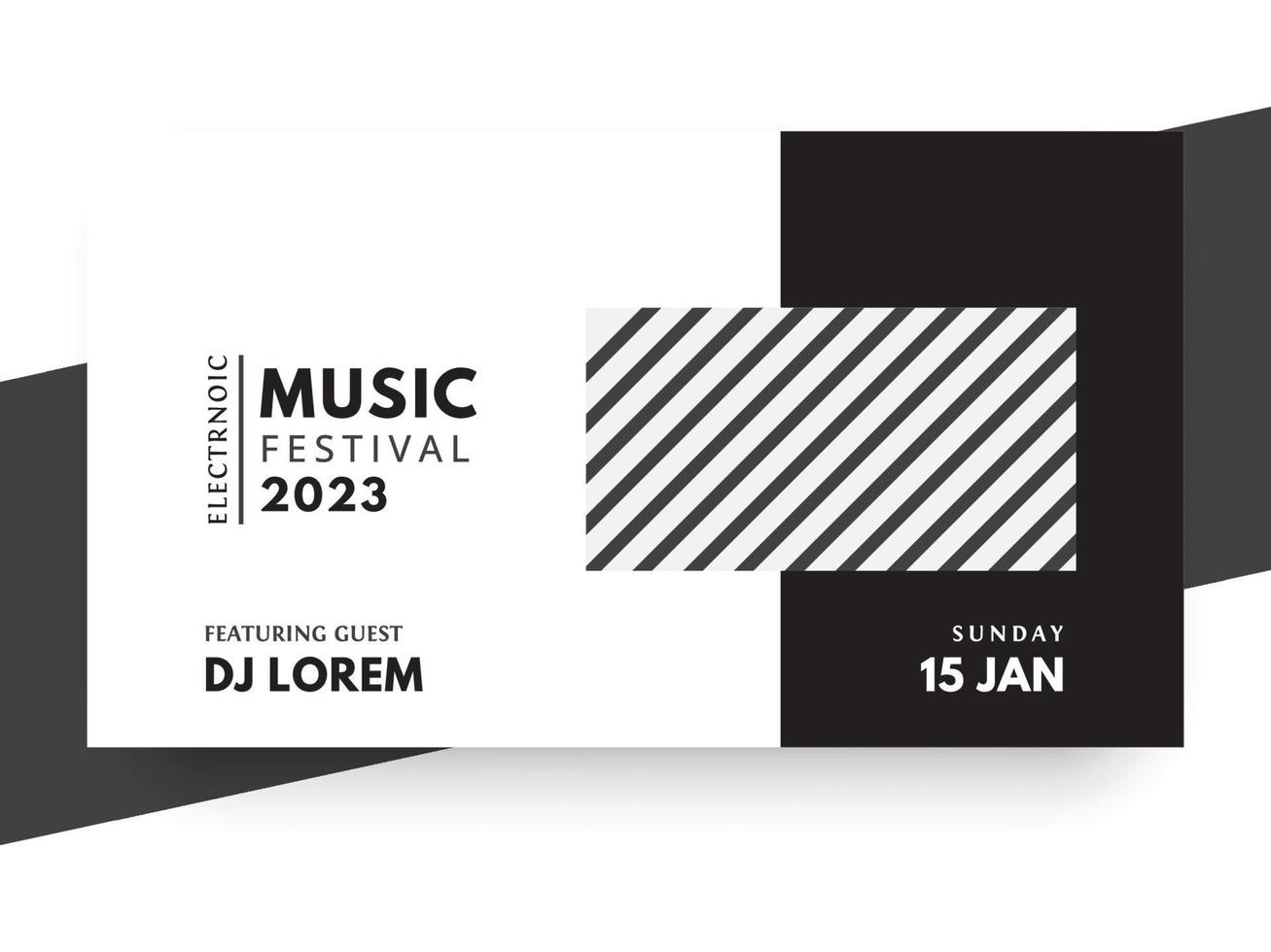 Music promotion banner design vector