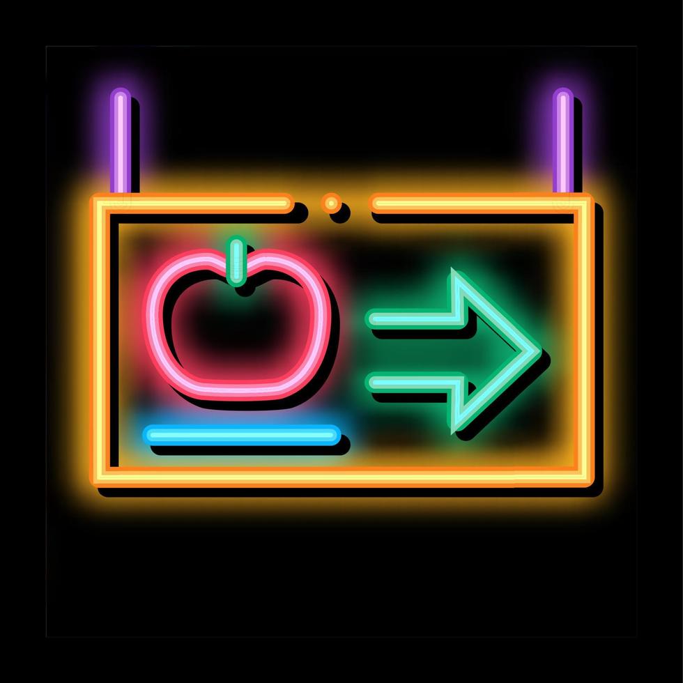 Direction Tablet neon glow icon illustration vector