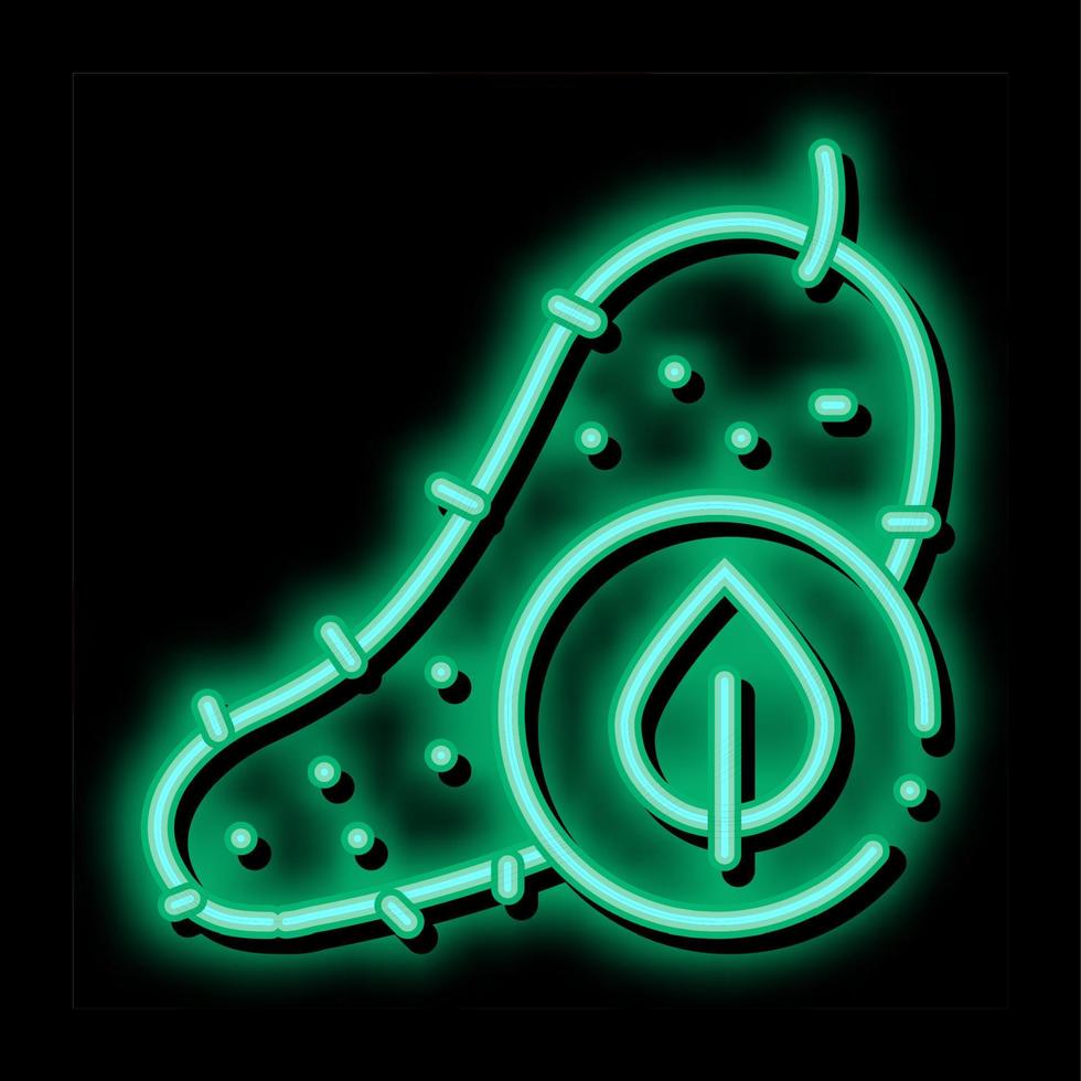 Cucumber Leaf neon glow icon illustration vector