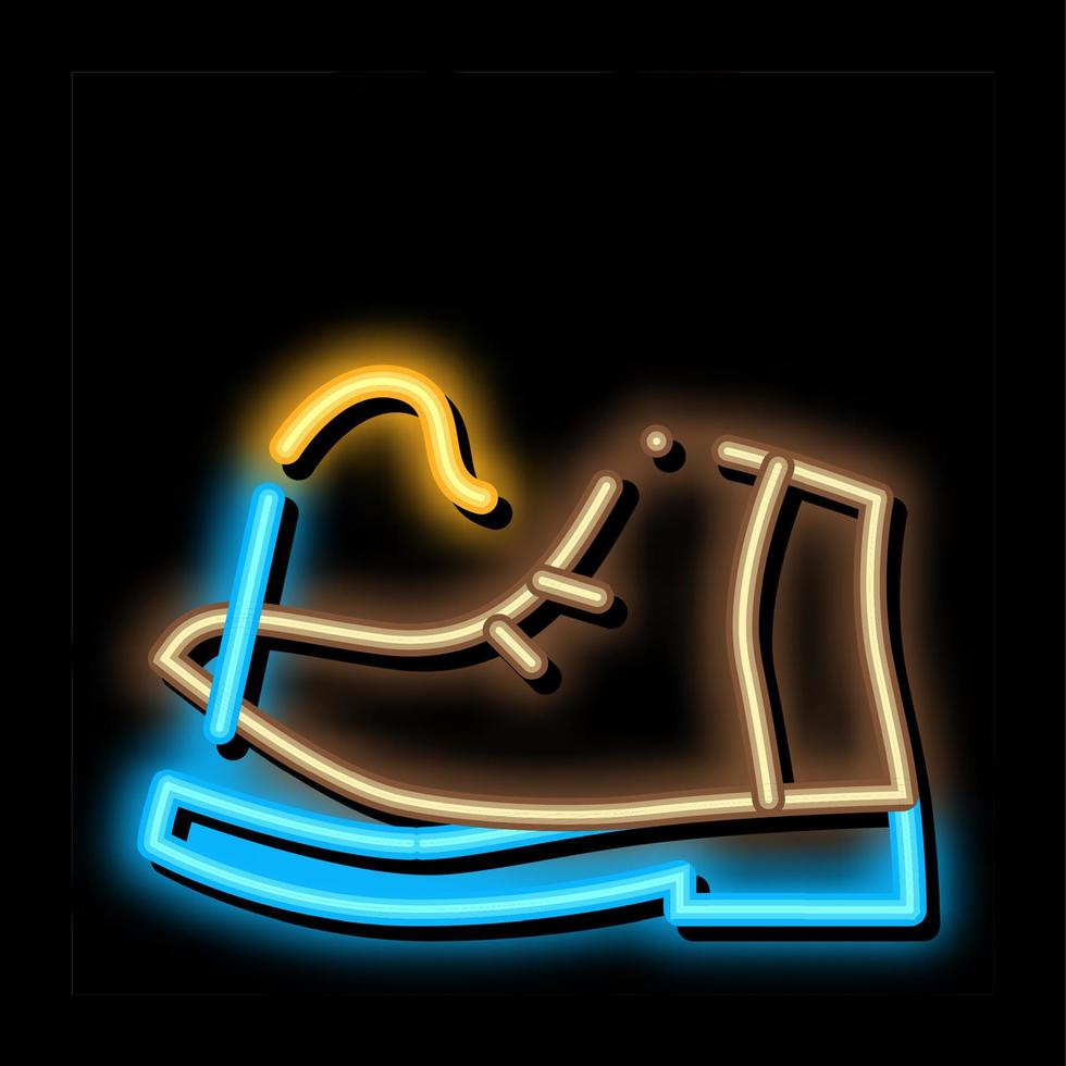 Torn Shoe Thread neon glow icon illustration vector