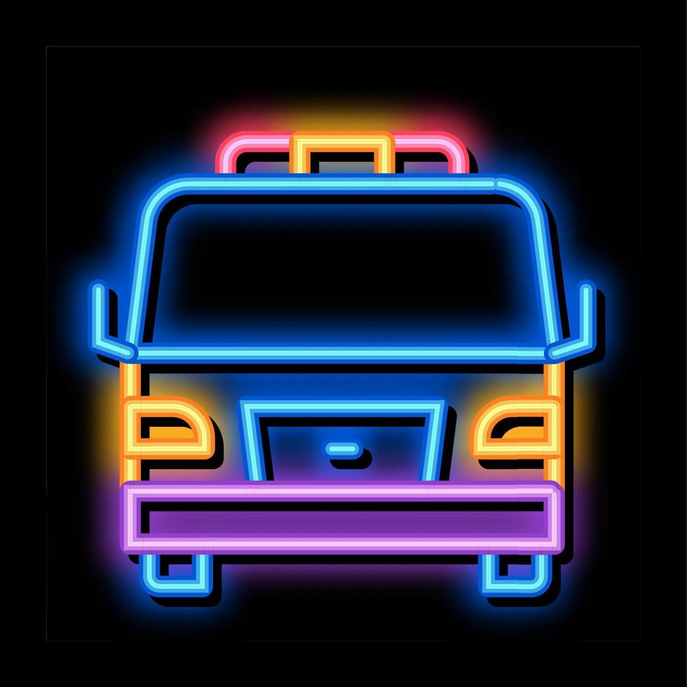 Tow Car Truck neon glow icon illustration vector